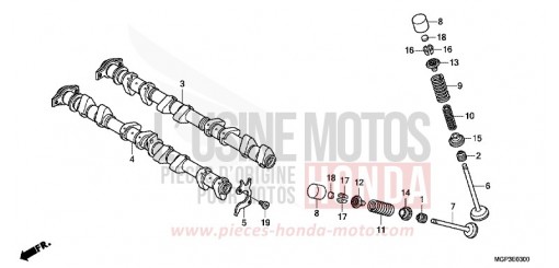 ALBERO A CAMME/VALVOLA CBR1000RRE di 2014